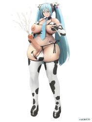 1futa 2020 areolae auronaito ball_bra balls big_balls big_breasts big_penis blue_hair breasts chubby clothed clothing cow_print cum cumshot ejaculation erect_penis erection futa_only futanari hatsune_miku huge_balls huge_breasts huge_cock human lactation light-skinned_futanari light_skin long_hair masturbation mostly_nude nipples orgasm penis solo solo_futa standing testicles thick thick_thighs thighhighs vocaloid white_background wide_hips