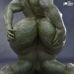 1girls 3d 3d_(artwork) ass_focus aunt belly big_ass big_belly big_breasts daz3d daz_3d daz_studio feet female female_only green_skin large_ass lowhangingfruit3d_(artist) mature_female muscle muscles muscular muscular_female muscular_thighs nude old older_female orc orc_female plain_background pointy_ears sagging_breasts scrotum solo thick_ass thick_thighs toe_claws vulta_(lhf3d) watermark wet wet_body wet_hair