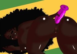 afro anal anal_masturbation anal_sex anus badapple69 bending_over big_ass big_breasts big_butt big_nipples black_body black_hair black_nipples black_pussy closed_eyes dark-skinned_female dark_skin dildo dildo_in_ass huge_breasts huge_butt huge_thighs kneeling moaning on_knees open_mouth pussy pussy_hair self_upload vagina wide_hips wide_thighs