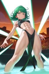 1girls ai_generated alternate_costume artist_request female female_only one-punch_man small_breasts solo tatsumaki tensor.art tensor_art toned toned_female