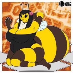 bee_girl big_breasts breasts cleavage female furry gravityinbound huge_breasts tagme thick_thighs wide_hips