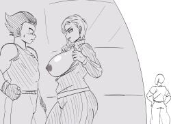 adultery android_18 big_breasts darwaarts dragon_ball dragon_ball_(series) dragon_ball_gt dragon_ball_super dragon_ball_z fanart infidelity krillin kuririn vegeta