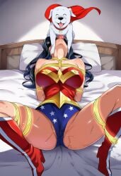 ai_generated animal_genitalia animal_penis arms_behind_back arms_tied arms_tied_behind_back ass bed bed_sheet bedding bedroom bedroom_sex big_ass big_breasts big_butt big_penis big_sub big_thighs blowjob bondage boots breasts bubble_ass bubble_butt canine canine_genitalia canine_penis cape clothed clothed_female clothed_sex clothing curvaceous curvaceous_female curvaceous_figure curves curvy curvy_body curvy_female curvy_figure curvy_hips dc dc_comics diana_of_themyscira diana_prince dog_cock dog_collar dog_penis domestic_dog  face_fuck face_fucking facefuck fellatio female_on_feral feral feral_on_female feral_on_human fes3 krypto krypto_the_superdog kryptonian large_ass large_breasts large_penis larger_female lasso_of_truth leotard mature_female puppy rope rope_between_breasts rope_bondage rope_harness shiny_hair shiny_skin small_dom small_dom_big_sub smaller_male submissive_female superman_(series) thick_ass thick_thighs thighs tied tied_arms tied_hands tied_legs tied_up wonder_woman wonder_woman_(series) zoophilia