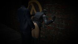 alleyway anal anal_sex black_male combine from_behind half-life_2 hl2 metrocop metropolice rape surrounded