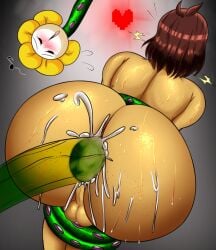 2boys anal anal_sex big_ass cum_in_ass cum_inside femboy flower flowey_the_flower frisk frisk_(undertale) gay nobody147 nude nude_male penetration tentacle tentacle_grab tentacle_sex thick_ass thick_thighs undertale undertale_(series)