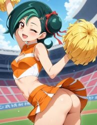 ai_generated ass cheering cheerleader kotori_mizuki small_breasts stadium tori_meadows yu-gi-oh!_zexal