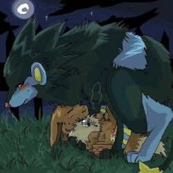 feline female feral feral_on_feral fur interspecies luxray male pokemon pokemon_(species) pussy sex straight