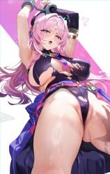 1boy 1girls anus ass big_ass big_breasts big_thighs blue_eyes bondage breasts citlali_(genshin_impact) fantongjun female genshin_impact handcuffed handcuffs huge_ass huge_breasts huge_thighs leotard long_hair male multicolored_hair nipples pink_hair pussy sioconsole1 squeeze squeezing sweat sweatdrop sweating tagme text thick_hips thick_thighs thighs torn_clothes torn_clothing