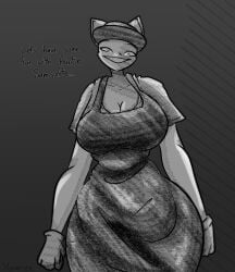 big_ass big_breasts black_and_white cap genderswap_(mtf) gloves milf mommy monochrome pig rule_63 uncle_samsonite