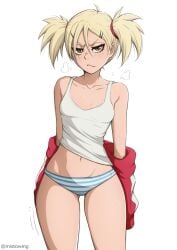 bleach blonde_hair brown_eyes hiyori_sarugaki horny horny_female looking_at_viewer mistowing panties sarugaki_hiyori wide_hips