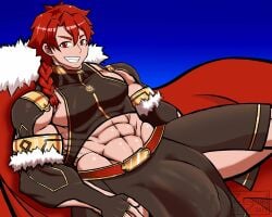 abs alternate_muscle_size bulge fate_(series) flaccid hyper_penis iskandar_(fate) male_only muscular_male zeignal