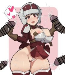 1girls 4boys armor brown_hair bukkake cum cum_on_body cum_on_breasts cum_on_face fire_emblem fire_emblem:_three_houses heart heart_symbol large_breasts nintendo nipples npc panties pegasus_knight pegasus_knight_(fire_emblem) pegasus_knight_uniform_(fire_emblem) penis red_eyes speech_bubble surrounded_by_penises thick_thighs thighs torn_clothes white_panties