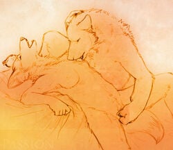 anthro canine couple darkicewolf female fingering fur furry kat love male maned_wolf masturbation sketch straight wolf