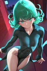 1girls ai_generated female one-punch_man small_breasts solo tatsumaki tensor.art tensor_art toned toned_female