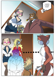 anthro canine caught chochi comic female fox fur furry lovely_pets male mike_blade nude penis straight uhoh uncut unprofessional_behaviour