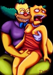 1boy1girl age_difference blush breast_grab breast_squeeze breasts clown desiaries dress dress_lift evil_grin exposed_breasts exposed_pussy fingering fingers forced gloves green_hair grinning krusty_the_clown lisa_simpson makeup molestation necklace open_mouth petite pussy pussy_juice pussy_juice_drip rape saliva saliva_string simpsons size_difference small_breasts smile smiling the_simpsons thedesiaries tongue