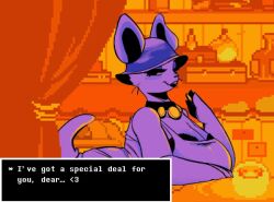 1girls 2d anthro big_breasts breasts english_text female female_only rabbit_shopkeeper rabbit_shopkeeper_(undertale) shadylampson snowdin_shopkeeper solo tagme text undertale undertale_(series)