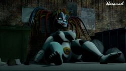 1girls 3d 3d_(artwork) abandoned_building against_wall baby_(fnafsl) big_breasts blue_hair brick_wall circus_baby circus_baby_(fnaf) colored_hair completely_naked completely_nude completely_nude_female digital_media_(artwork) feet female female_only five_nights_at_freddy's five_nights_at_freddy's:_sister_location fnaf freddy_fazbear's_pizzeria_simulator full_body green_eyes looking_at_viewer naked naked_female night nipple_piercing nipples nude nude_female poster pubes pubic_hair rckke red_hair robot robot_girl robot_humanoid scrap_baby scrap_baby_(fnaf) scrap_baby_(rckke) sfm sister_location sitting smile smiling smiling_at_viewer solo solo_female source_filmmaker trash_bag trash_can video_games white_skin xheramael yellow_hair