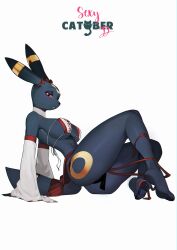 1girls absurd_res bent_legs breasts catober eeveelution feliscede female female_only fully_clothed loincloth looking_at_viewer narrowed_eyes nintendo pokémon_(species) pokemon pokemorph red_eyes side-tie_bikini side_view sitting solo thick_thighs umbreon white_background