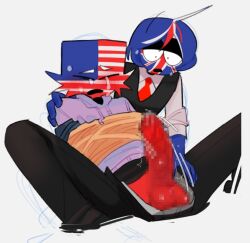 1boy ailewzol censored countryhumans cum cum_on_face gay hand_on_shoulder imminent_sex incest looking_at_partner looking_at_penis male/male shocked stickman tied_up united_kingdom_(countryhumans) united_states_of_america_(countryhumans)