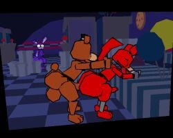 2boys 3d 3d_animation anal anal_sex animated anthro ass ass_bounce ass_jiggle balls bear big_ass big_balls big_butt big_penis bonnie_(fnaf) bouncing_ass bouncing_butt femboy five_nights_at_freddy's fox foxy_(fnaf) freddy_(fnaf) genitals group huge_ass jiggling_ass machine male male/male male_only masturbation penetration penis rabbit robot scottgames stomach_bulge superiorfox tagme thick_ass