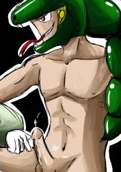 1boy abs balls black_and_white_background cum cum_on_penis cum_on_penis_head cum_trail cumshot green_helmet male male_only mega_man mega_man(classic) naked naked_male nude nude_make penis penis_out red_eyes red_pupils red_tongue signature sketch snake_boy snake_hood snake_man snake_tongue solo solo_male source_not_archived teeth_showing teeth_visible terasedward_(artist) white_sclera