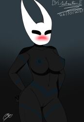 blush boobs breasts female female_only hollow_knight hornet hornet_(hollow_knight) pussy sebastian_enrique_art solo solo_female team_cherry vagina