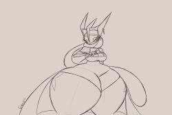 anthro big_breasts breasts cinderdraws female greninja pokémon_(species) pokemon pokemon_(species) tagme thick_thighs wide_hips