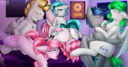 anthro arc_bolt aurora_wing electra_bolt female heart_(mlp) kyran_(mlp) male multiple_boys multiple_girls my_little_pony penis pony pussy rini-chan sex soul_(mlp) straight tagme yuri