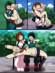 1boy 2girls 2girls1boy afraid anime_style bisexual blush boyfriend-girlfriend cute deku female fighting fighting_over_boy floonasif good_end hero_outfit_(mha) himiko_toga hug izuku_midoriya love male midoriya_izuku midoriya_izuku_(hero_outfit) my_hero_academia ochako_uraraka ochako_uraraka_(hero_outfit) ot3 polyamory romantic scared threesome throuple toga_himiko unexpectedly_good uniform uraraka_ochako uraraka_ochako_(hero_outfit) wholesome