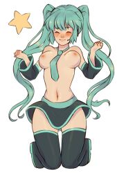 hatsune miku from vocaloid by bunnie doom