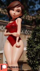 3d alternate_version_available blender disney helen_parr patreon pixar smooth_skin the_incredibles vendettagirls