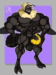 1boy abs absurd_res antennae_(anatomy) anthro armpit_hair arthropod balls bee big_muscles body_hair diphallia diphallism dogmanart genitals hi_res huge_muscles hymenopteran hyper hyper_muscles insects male male_focus male_only miel_the_bumblebee multi_arm multi_genitalia multi_limb multi_penis muscular muscular_anthro muscular_male pecs penis penis_tentacles pubes solo solo_focus tapering_penis tentacle