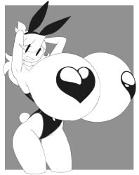 1girls absurd_res absurdres angstrom armpits black_and_white bunny_ears bunnysuit female female_focus female_only gigantic_breasts hi_res highres huge_breasts hyper hyper_breasts jaiden jaiden_animations jaidenanimations light-skinned_female light_skin mob_face monochrome nipple_covers simple_face top_heavy white_hair youtube youtuber |_|