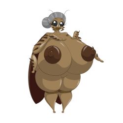 4_arms anthro areola arthropod big_breasts black_eyes blattodea breasts brown_areola brown_body brown_nipples cockroach female genitals grey_hair hair hi_res huge_breasts hyper hyper_breasts insects looking_at_viewer mandibles marshall123x_(artist) midnight_maid_night multi_arm multi_limb nipples non-mammal_breasts non-mammal_nipples nude pussy ruth_(mmn) ruth_(zed_technician_games) solo thick_thighs zed_technician_games