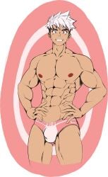 1boy bara gay jock_studio male male_only solo solo_male yaoi yuuto_nakajima