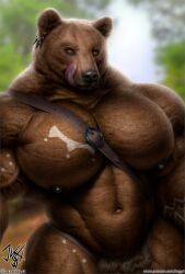 abs bear biceps bust furry jugg4 male male_focus male_only muscle muscles muscular muscular_arms muscular_back muscular_male nipples pecs veins