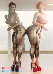 2girls 3d 3d_(artwork) apex_legends ass ass_press avengers big_ass big_breasts big_nipples black_widow_(marvel) braided_hair braided_twintails brazilian breasts crossover dark-skinned_female dark_skin female female_focus female_only heels high_heels latina latina_milf loba_(apex_legends) marvel marvel_cinematic_universe marvel_comics milf multicolored_hair nails_painted natasha_romanoff patreon_username piercing red_hair respawn_entertainment scarlett_johansson seductive skin_tight solo solo_female solo_focus tattoo the_x_creator thick_thighs tights topless topless_female twitter_username wide_hips