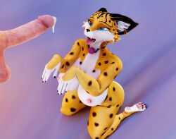 1boy 1girls 3d_(artwork) absurd_res anthro ball_gag begging begging_pose big_breasts blender_(software) bodily_fluids breasts cum curvy_figure digital_media_(artwork) duo fangs feet felid feline female fur gag genital_fluids genitals hi_res human humanoid looking_at_another looking_at_partner lynx male/female male_human/female_anthro male_on_anthro mammal miyu_lynx nintendo nude orange_body orange_fur partial_male pawpads penis pose saliva solo spots spotted_body spotted_fur star_fox thick_thighs tongue tongue_out video_games westonini wide_hips