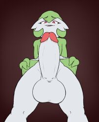 1boy 2022 absurd_res balls big_balls big_breasts breasts digital_media_(artwork) erection femboy gardevoir generation_3_pokemon genitals hi_res humanoid hung_trap low-angle_view male male_gardevoir male_only nintendo oliversart penis pokemon pokemon_(series) pokemon_(species) pokephilia presenting solo solo_male standing video_games