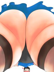 1boy 1girls ass big_ass big_butt bubble_butt butt dat_ass fat_ass female gojou_wakana hi_res highres huge_ass kilroylw kitagawa_marin large_ass low-angle_view male mole panties skirt sono_bisque_doll_wa_koi_wo_suru thick_ass thick_thighs thighhighs thong voluptuous