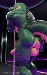 animated connivingrat helm_(connivingrat) jiggle jiggling_ass male male_only no_sound scalie solo_male stripper_pole tagme video