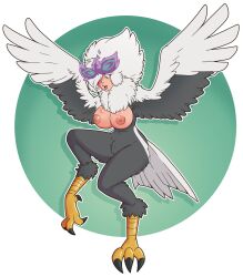 anthro braviary claws feathers harpy hisuian_braviary huge_breasts monster_girl nipples pokemon pokemon_legends:_arceus tagme thick_thighs wide_hips wings wrenzephyr2