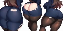 1girls ai_generated android_21 android_21_(human) ass ass_cleavage ass_in_dress big_ass big_breasts big_butt boobs_and_butt_pose breasts bubble_ass butt_crack dragon_ball dragon_ball_fighterz dragon_ball_z female female_only huge_ass huge_breasts huge_butt light_skin lower_body nai_diffusion pantyhose ripped_clothing ripped_pantyhose ripped_skirt skirt solo stable_diffusion thick_thighs