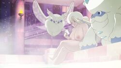 1girls breasts hot_spring melony_(pokemon) nipples pokemon pokemon_ss tagme toxshadows