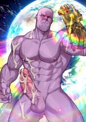 after_orgasm balls bara big_penis boner cum erection gay infinity_gauntlet kienbiu male male_only marvel muscles muscular penis purple_body purple_skin solo solo_male thanos