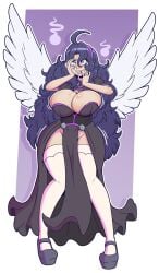 angel brainwashing crazed_expression female hex_maniac hexification high_heels huge_ass huge_breasts pokemon story_at_source thick_thighs wide_hips wings wrenzephyr2