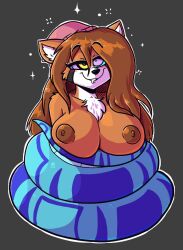 anthro big_breasts breasts coiling coils furry hypnosis iamaneagle_(artist) long_tail outletdraws red_panda red_panda_girl snake