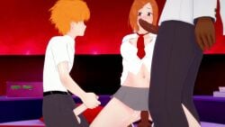 3d 3d_animation animated bleach cheating cheating_girlfriend cuck2 cuckold dark-skinned_male dark_skin ichigo_kurosaki inoue_orihime netorare ntr red_hair sound tagme video