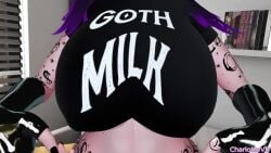 big_breasts bouncing_breasts breasts charlottevr dominant dominant_female domination flashing flashing_breasts goth goth_girl gothic horns milkers nipples round_breasts tagme tall tall_female taller_female taller_girl tattoo tattoo_on_arm tattooed_arm tattoos video vr vr_media vrchat vrchat_avatar vrchat_media vrchat_model